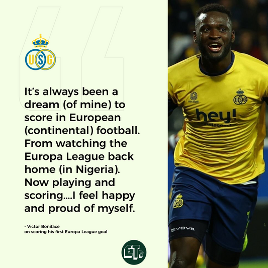 Victor Boniface Delighted To Score His First goal in a European continental competition