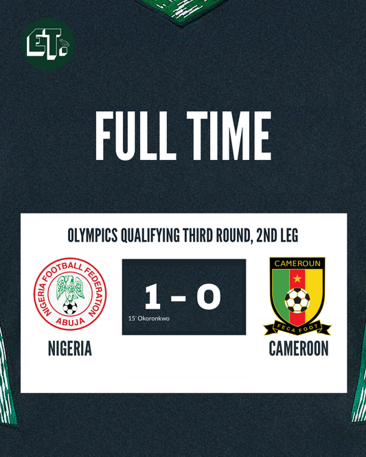 Olympics qualifier: Nigeria set up potential South Africa clash with Cameroon win