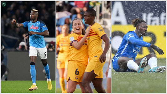 Osimhen leads Napoli past Roma; Oshoala nets hat-trick, Onuachu grabs brace