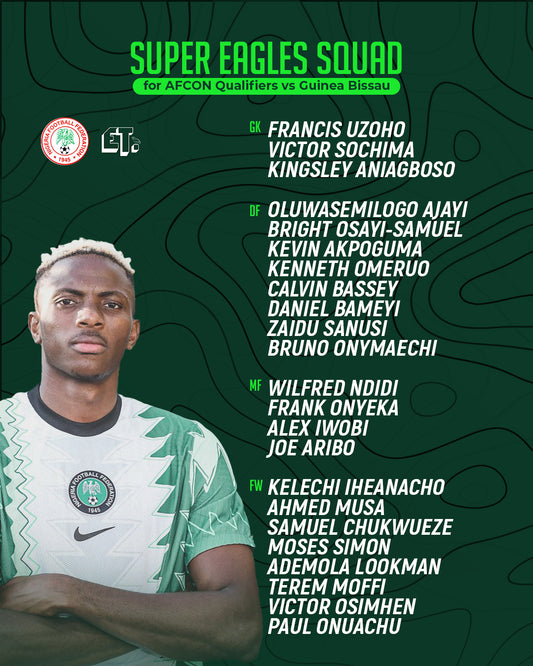 Super Eagles vs. Guinea Bissau: Peseiro invites 23 for AFCON double-header
