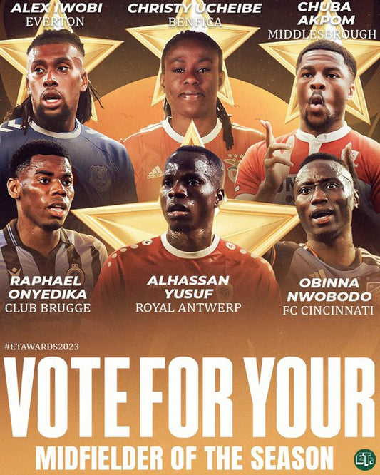 Six stars to do battle for Nigeria's Best Midfielder of the Season Award