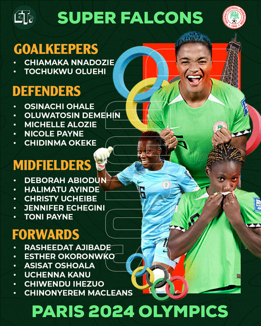 Paris 2024: Waldrum names 18 in Super Falcons squad for Olympics