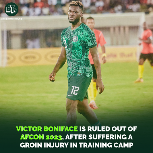 Victor Boniface is ruled out of AFCON 2023 with groin injury