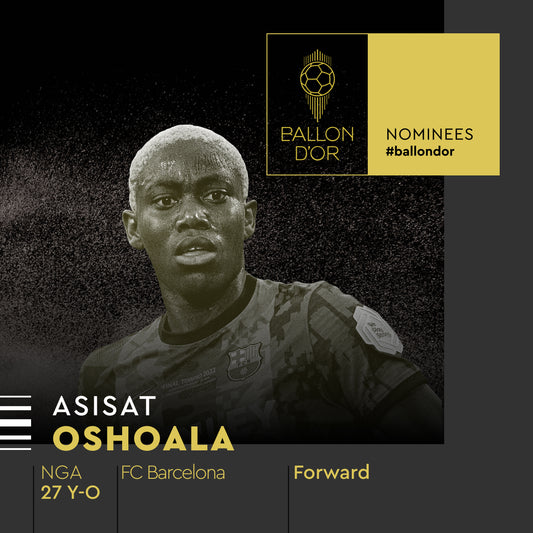 Super Falcons' Asisat Oshoala earns nomination for Women's Ballon D'Or 2022
