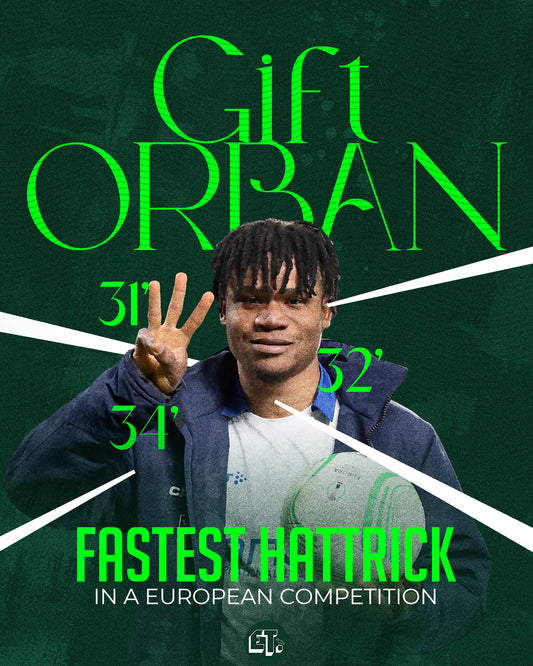 Gift Orban scores the fastest hat-trick in UEFA Cup Competition history