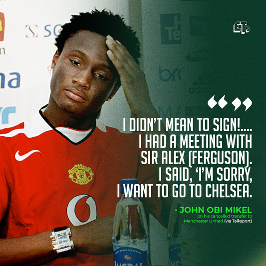 Ex-Super Eagles star John Obi Mikel shares details of dramatic Manchester United to Chelsea transfer U-turn