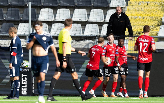 Henry Offia scores his fifth goal of the season