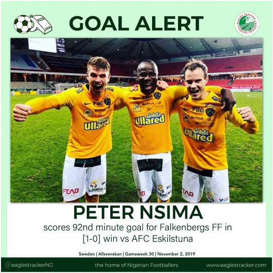 PETER NSIMA SCORES 92ND MINUTE WINNER FOR FALKENBERGS FF